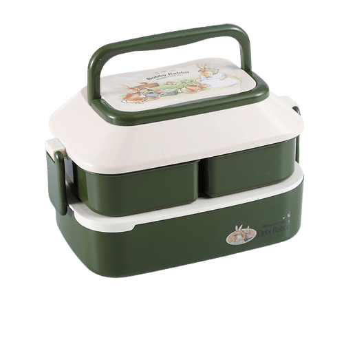 Lunch Box Green Kids Rabbit