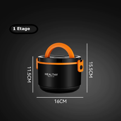 Box Isotherm Compartmentalized Orange 1 floor