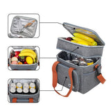 cool bag isothermal grey compartment