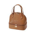lunch bag brown leather