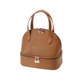 lunch bag brown leather