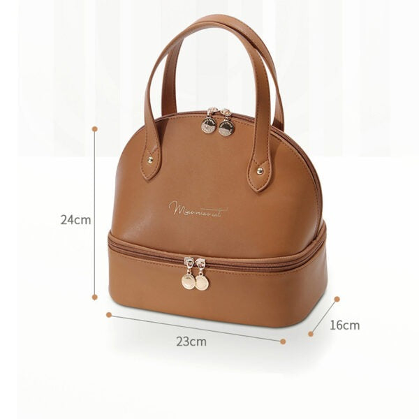    lunch bag isothermal leather woman dimension