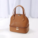 lunch bag leather brown woman