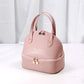 lunch bag leather pink woman