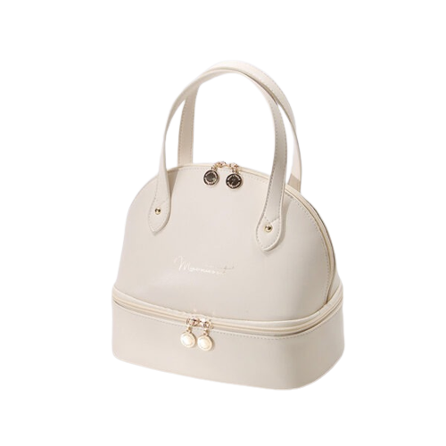 lunch bag leather white