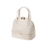 lunch bag leather white