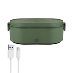 Lunch box heater USB green