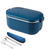 lunch box heating car blue