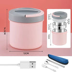 lunch warmer usb pink size