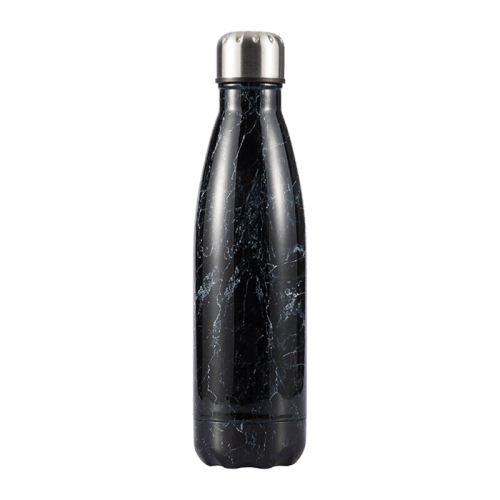 insulated Stainless Steel Water bottle black marble