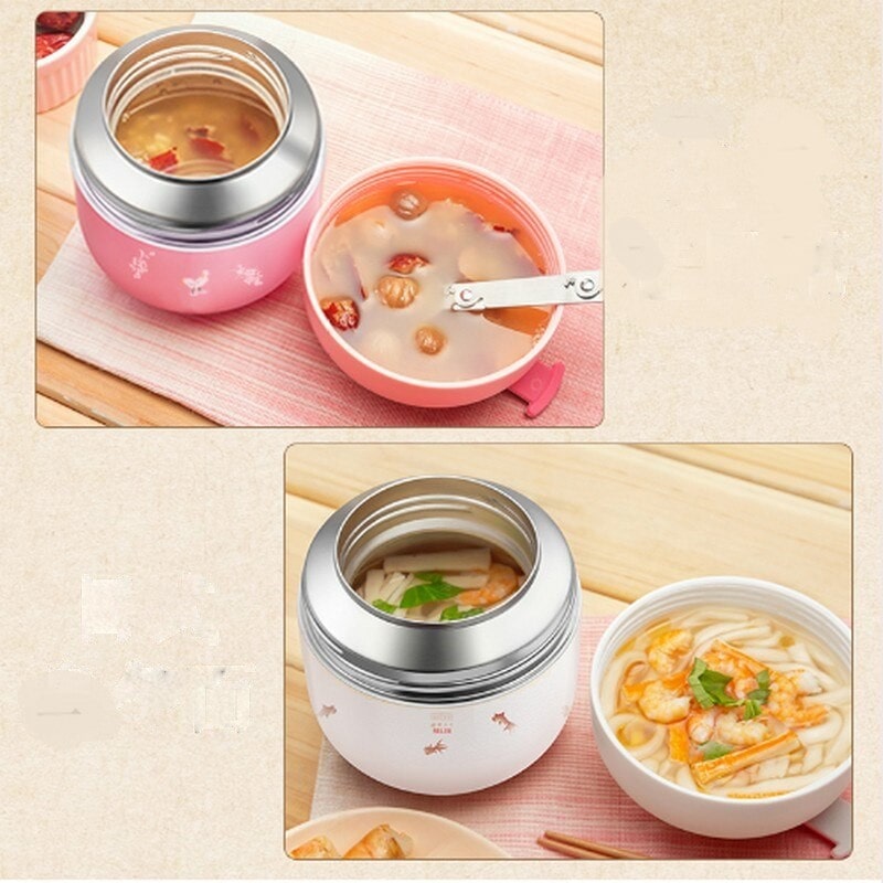 Thermal-insulation-pot-pink-and-white-soup