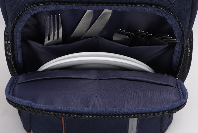 backpack isothermal meals blue compartments