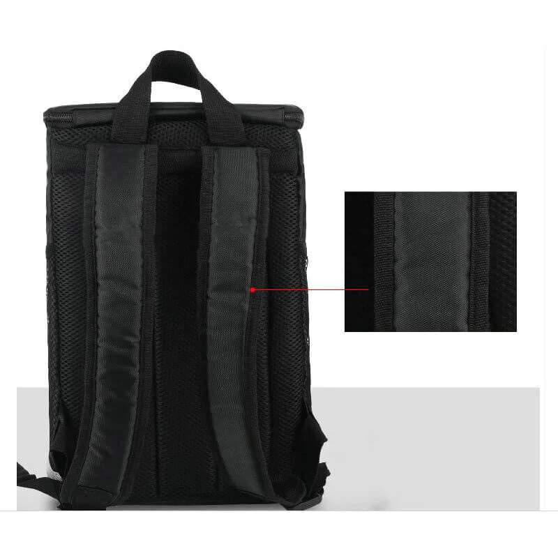 backpack isothermal thermos black pattern