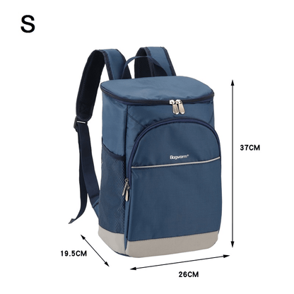 backpack isothermal thermos blue dimensions