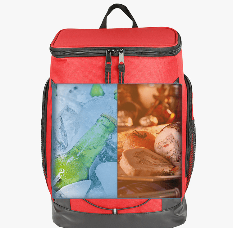 backpack trekking red isothermal