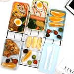 bento lunchbox compartiment with lunch