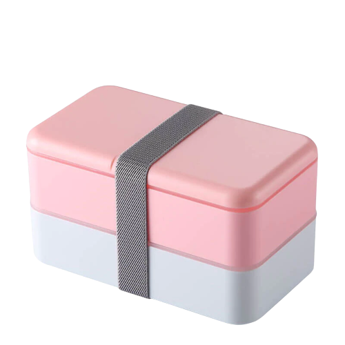 bento lunch box compartimental pink