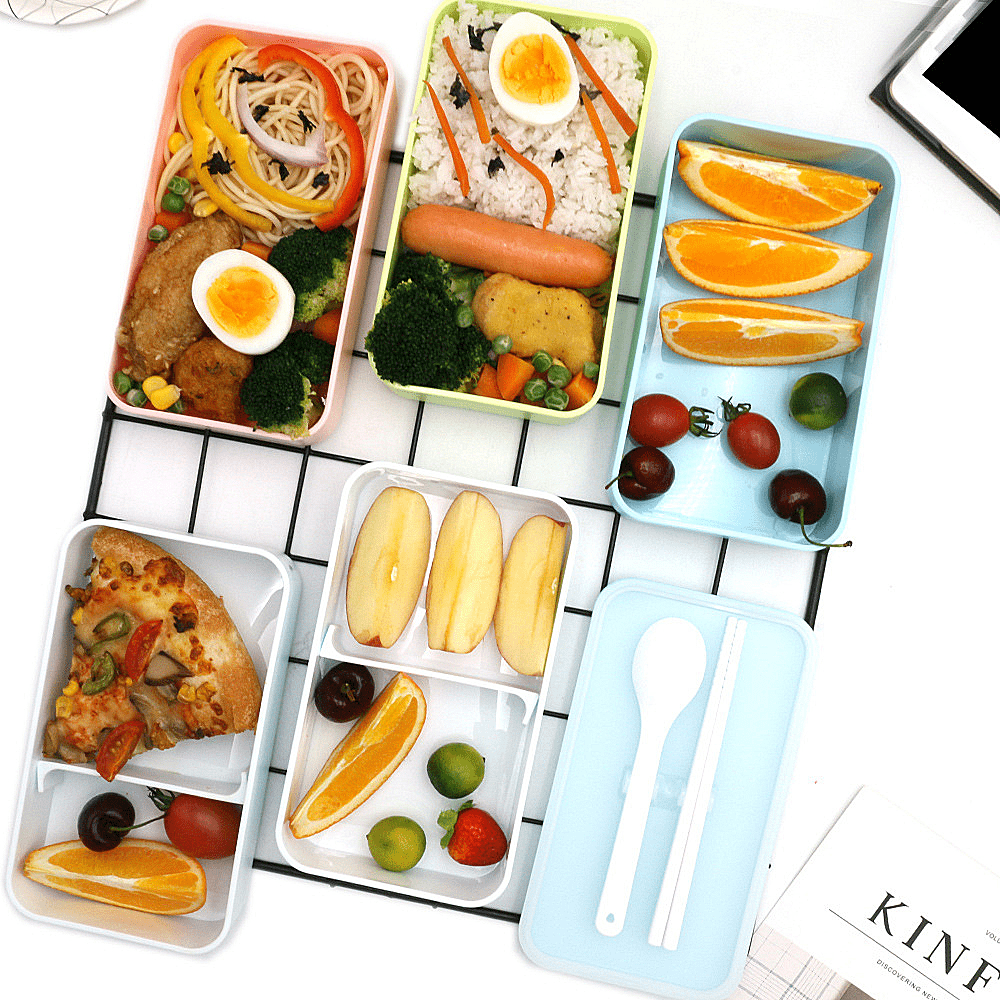 bento lunch box with meals