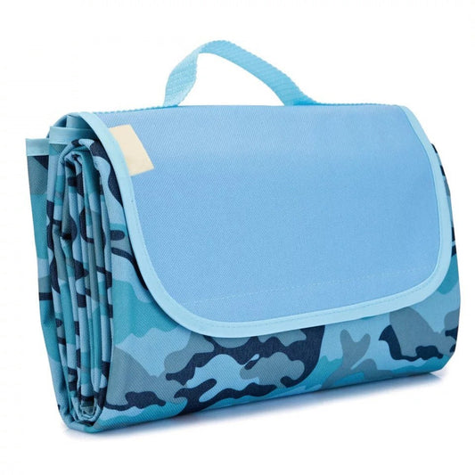 blanket picnic camouflage blue