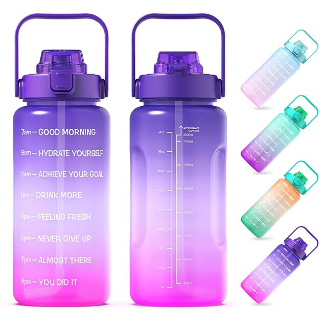 bottle sport purple pink 2L
