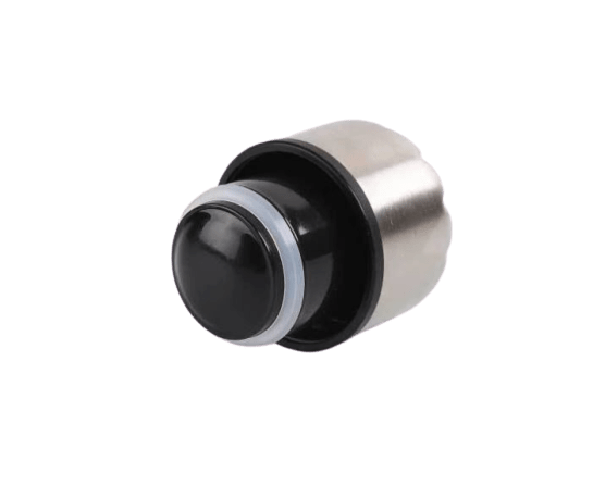 in front of stainless steel water bottle stopper