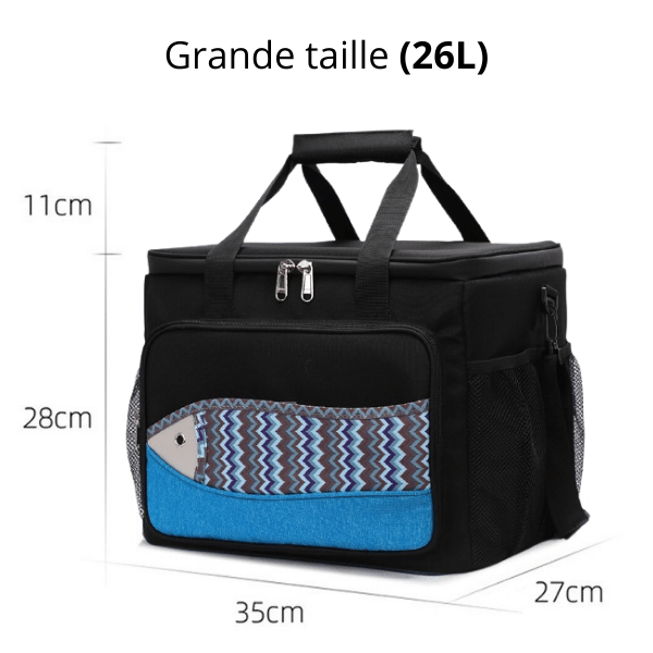 Glaciere souple noir grande taille 26l dimension