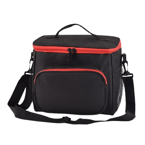 glaciere souple isotherme noire et rouge 9 litres