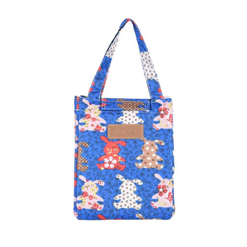 Sac isotherme à lunch box bleu motif lapin