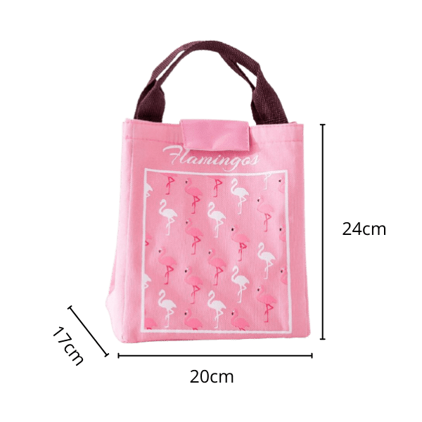 lunch-bag-isothermal-pink-flamingos-size