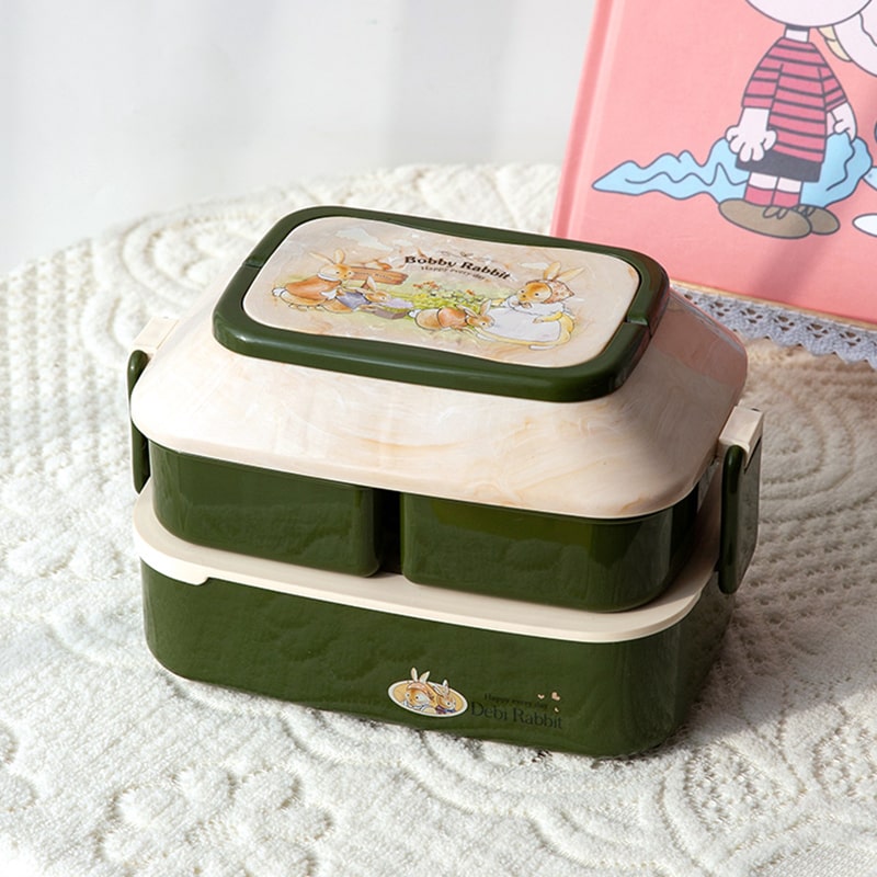 lunch-box-green-children-rabbit-details