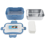 lunch box heating inox compartment