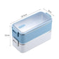 dimensions lunch box isotherme bleue et blanche