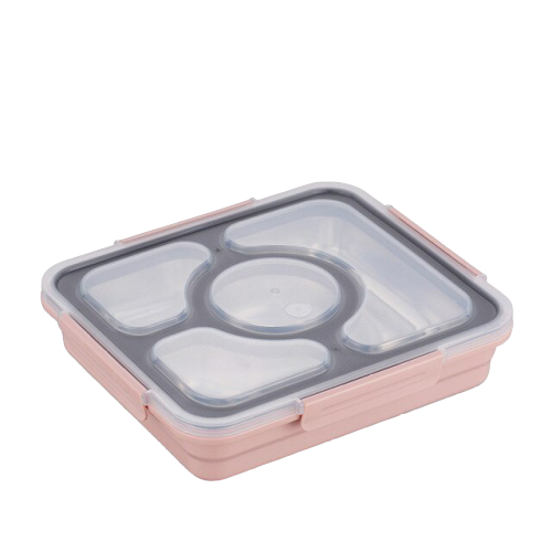 bento isotherme quatre compartiments rose