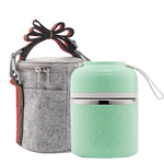 Lunch box isotherme verte un compartiment avec sac