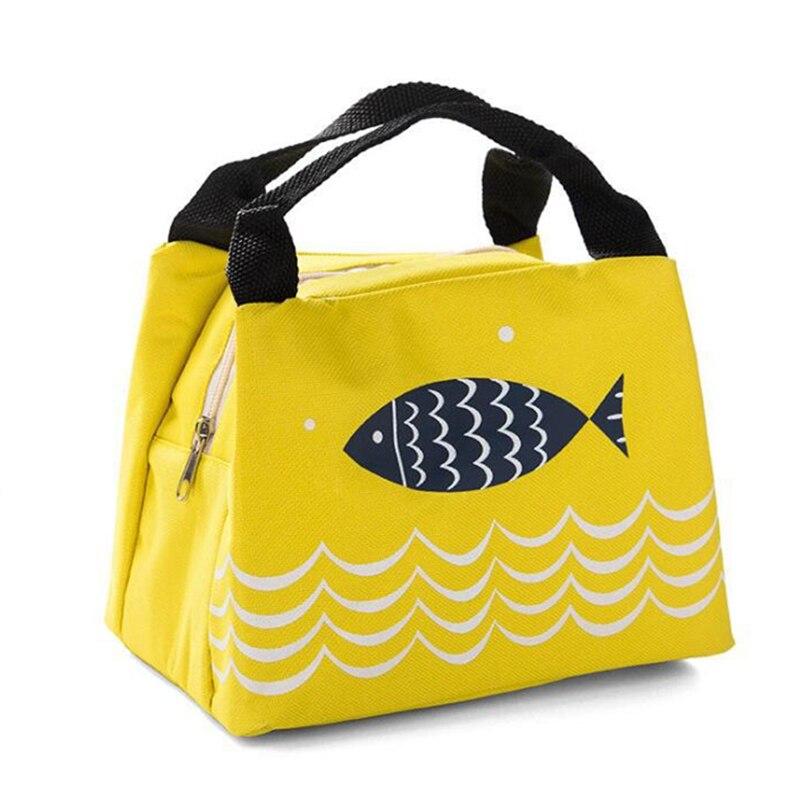 sac isotherme pour repas jaune motif poisson