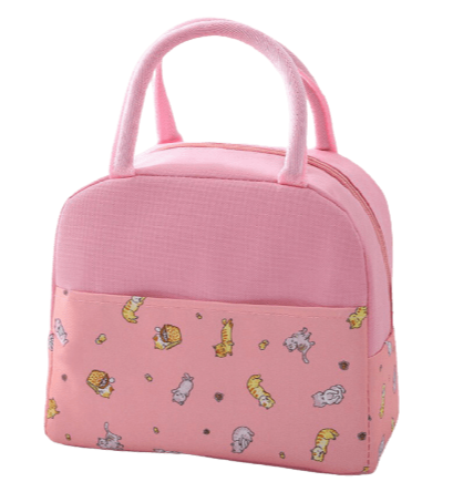 Lunch Bag Cats Pink