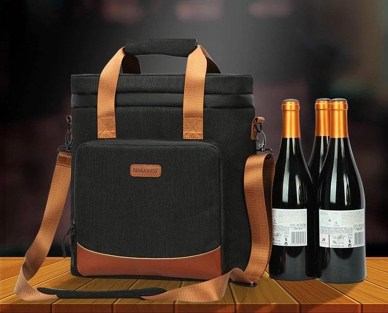 Cooler Bag Wine Bottles Healthy Lunch