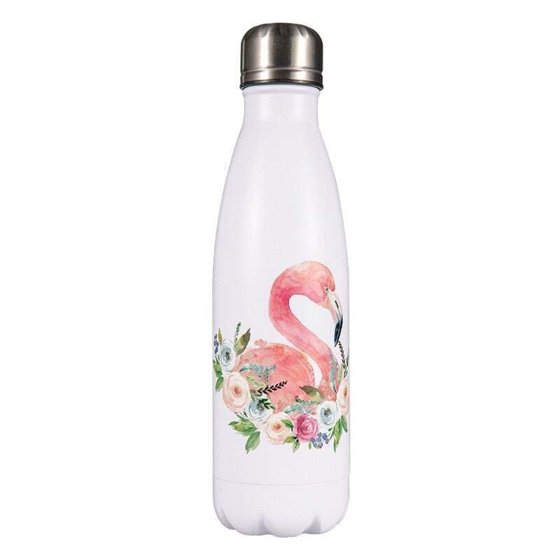 insulated stainless steel water bottle andean flamingo