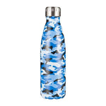 insulated stainless steel water bottle blue military 17oz