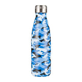 insulated stainless steel water bottle blue military 17oz
