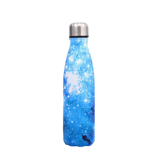 insulated stainless steel water bottle light blue and bright sky