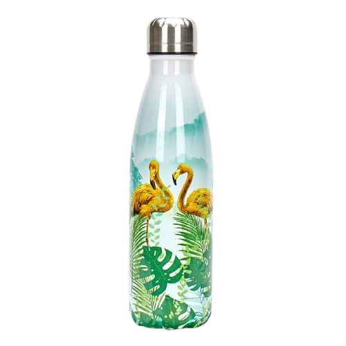 insulated stainless steel water bottle caribbean flamingo