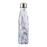 insulated stainless steel water bottle classic marble