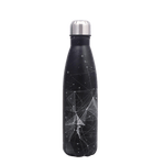 insulated stainless steel water bottle black with different stars and constellation