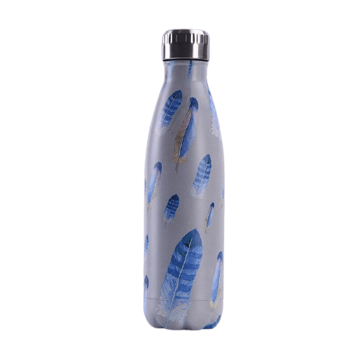 insulated stainless steel water bottle mayan feather
