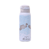 insulated stainless steel water bottle Nature Flowered Blue