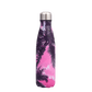 insulated stainless steel water bottle with pink sky and palm tree