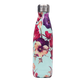 insulated Stainless Steel Water Bottle red and purple flowers