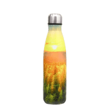 insulated stainless steel water bottle twilight pattern on top of the forest
