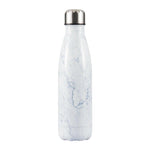 insulated stainless steel water bottle white marble